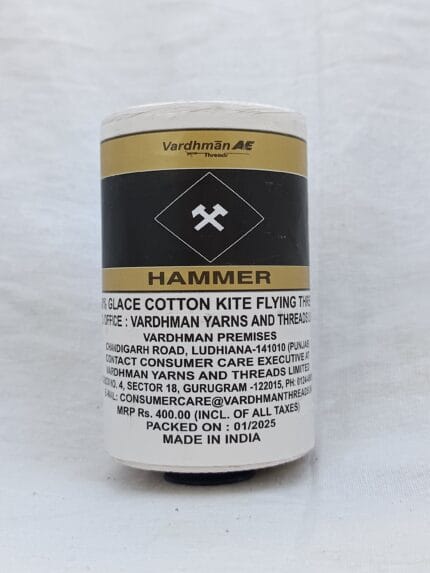 6 Cord Vardhman Hammer Article E-8400 White Cotton Kite Flying Thread